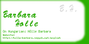 barbara holle business card